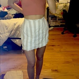 Striped mini skirt